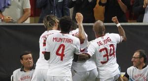 esultanza milan-psv (spaziomilan)