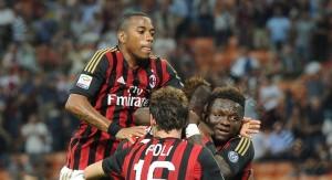 Esultanza Milan-Cagliari (spaziomilan)