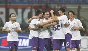 esultanza viola milan-fiorentina (Spaziomilan)