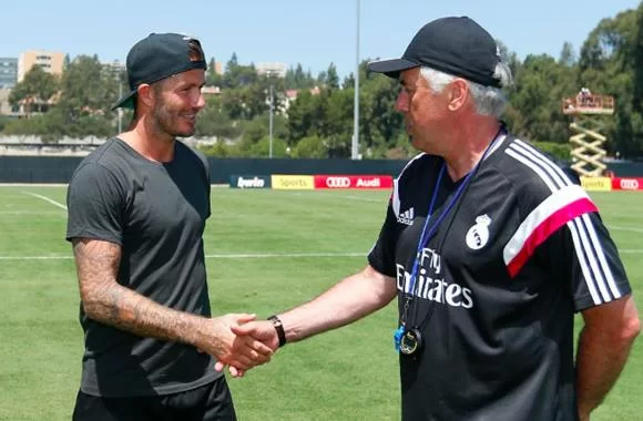 Beckham difende Ancelotti: “Persona fantastica e grande manager”