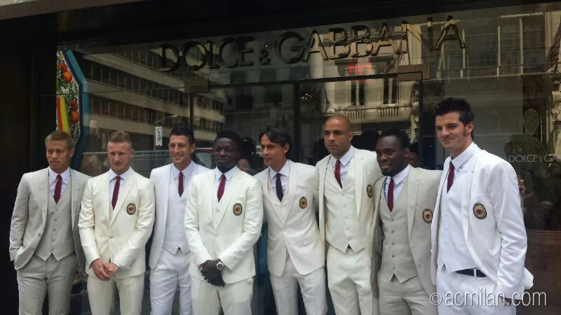 FOTO/ Inzaghi e un gruppo di rossoneri visitano la boutique di Dolce&Gabbana a New York