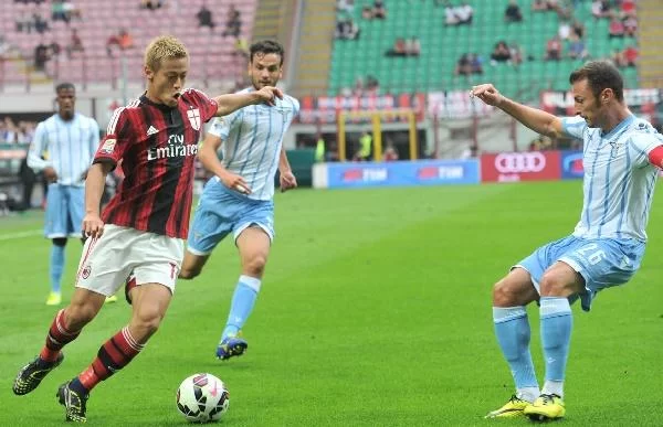 Honda, la prima marcatura a San Siro in Serie A