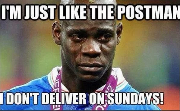 FOTO/ Balotelli ed il gol sbagliato, ecco le parodie sul web!