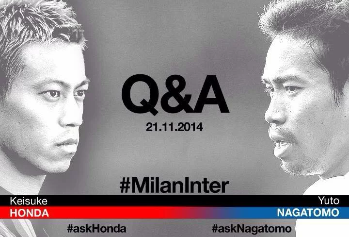 <i>#MilanInter</i>, venerdì il <i>Q&A</i> di Honda e Nagatomo