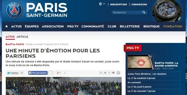 Il Psg omaggia Charlie Hebdo, ma commette una gaffe clamorosa