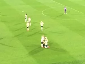 Fiorentina-Milan, l'esultanza al gol di Destro.