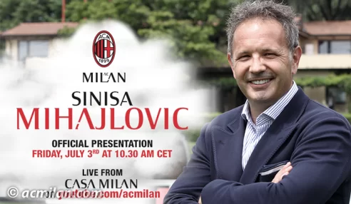 <i>Casa Milan</i>: venerdì alle 10.30 la presentazione ufficiale di Mihajlovic. Ecco come seguirla