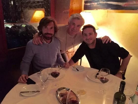 Ancelotti si rilassa negli USA e cena con Pirlo e Lampard