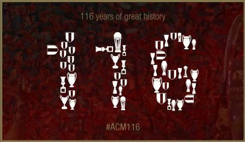 #ACM116, gli auguri al Milan di giocatori, staff e vecchie glorie
