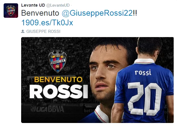 UFFICIALE – Rossi lascia l’Italia: va al Levante