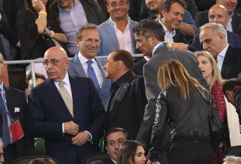 Milan-Juventus, il presidente Berlusconi è arrivato all’Olimpico