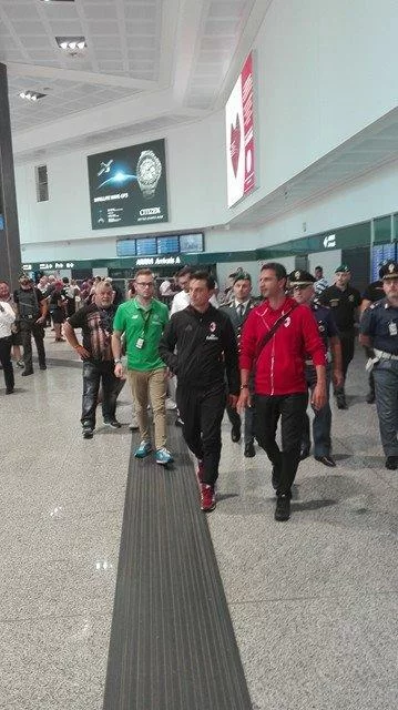 SM PHOTOGALLERY/ L’arrivo del Milan alla Malpensa