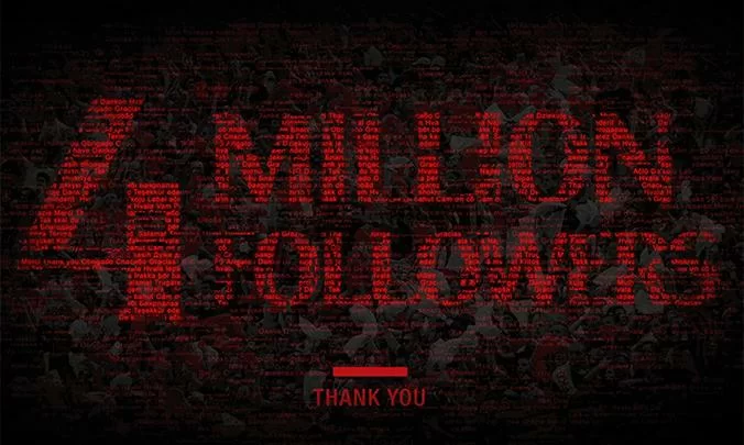 @acmilan: il profilo Twitter rossonero raggiunge i 4 milioni di followers