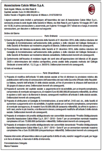 FOTO/ GaSport, la convocazione dell’assemblea dei soci del 18 maggio
