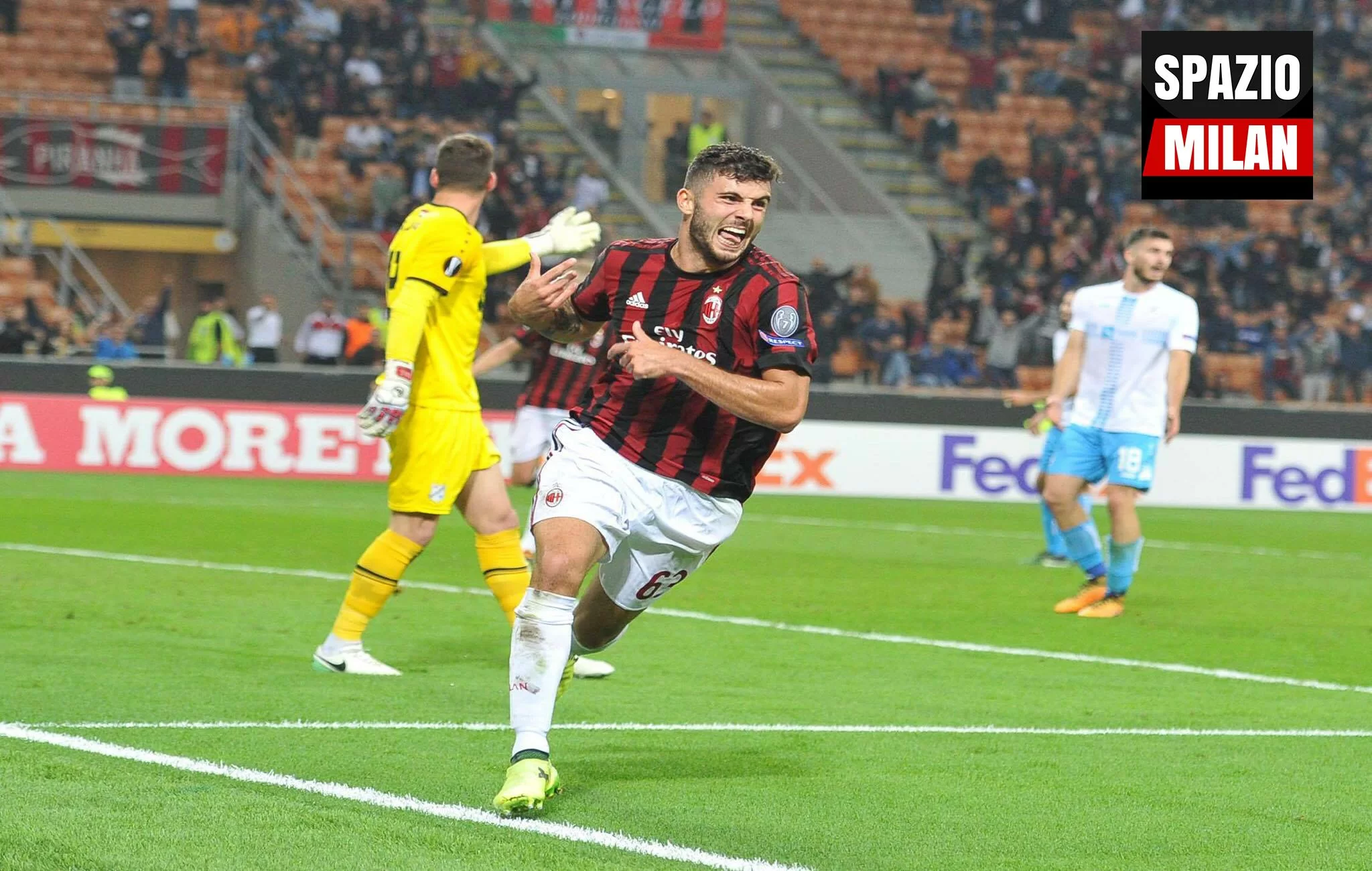Cutrone in azione contro il Pescara