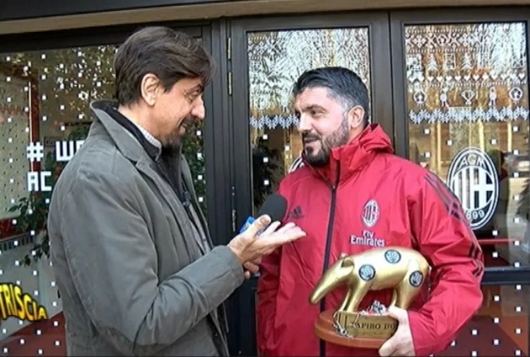 Gattuso riceve il Tapiro d’Oro: ”Bisogna giocare da squadra e vincere le partite”