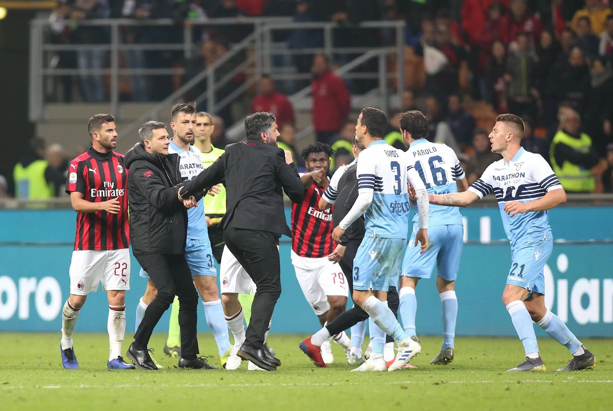 Milan-Lazio, nervi tesi a fine gara: la ricostruzione della rissa