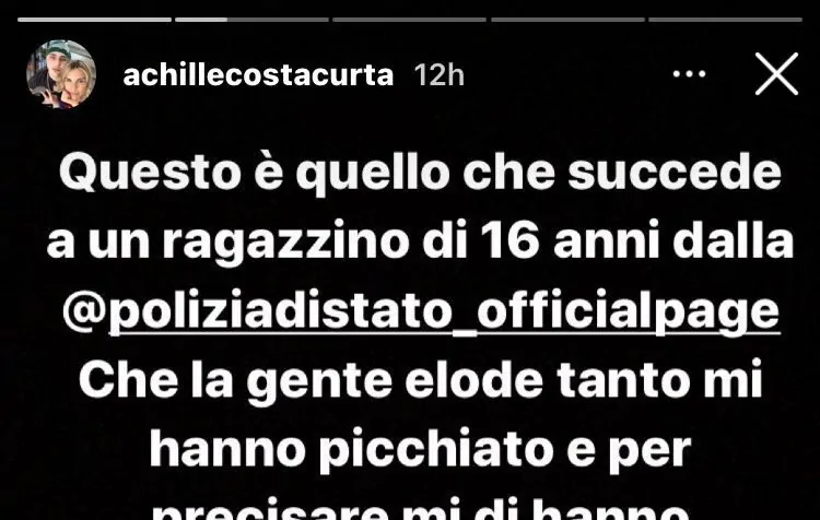 Il figlio di Costacurta denuncia: “Picchiato dagli agenti di polizia”