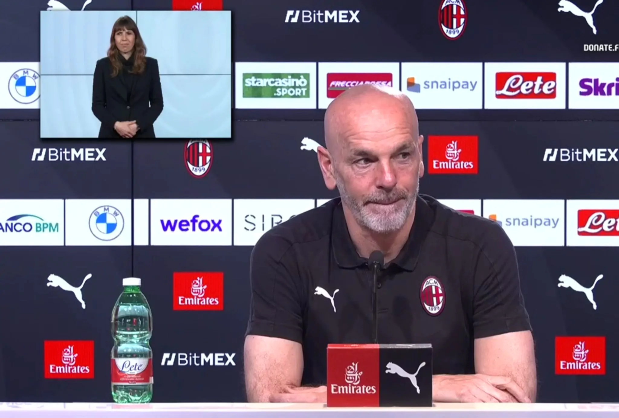 Pioli: “Mi aspetto il massimo da tutti. Vi svelo le condizioni di Ibra”