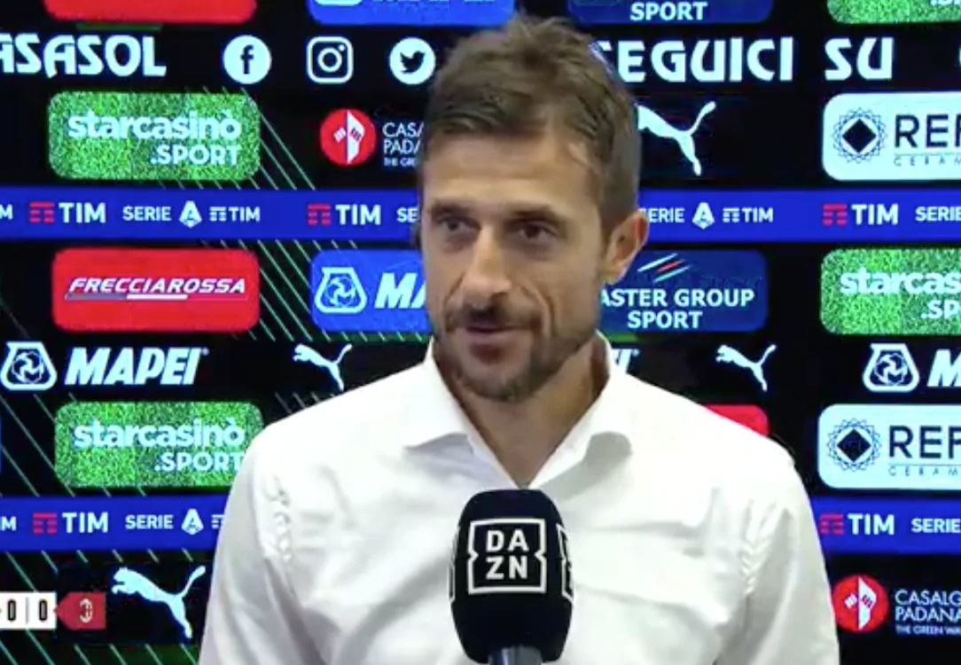 Sassuolo-Milan, Dionisi recrimina: “Risultato giusto, ma abbiamo un rammarico”
