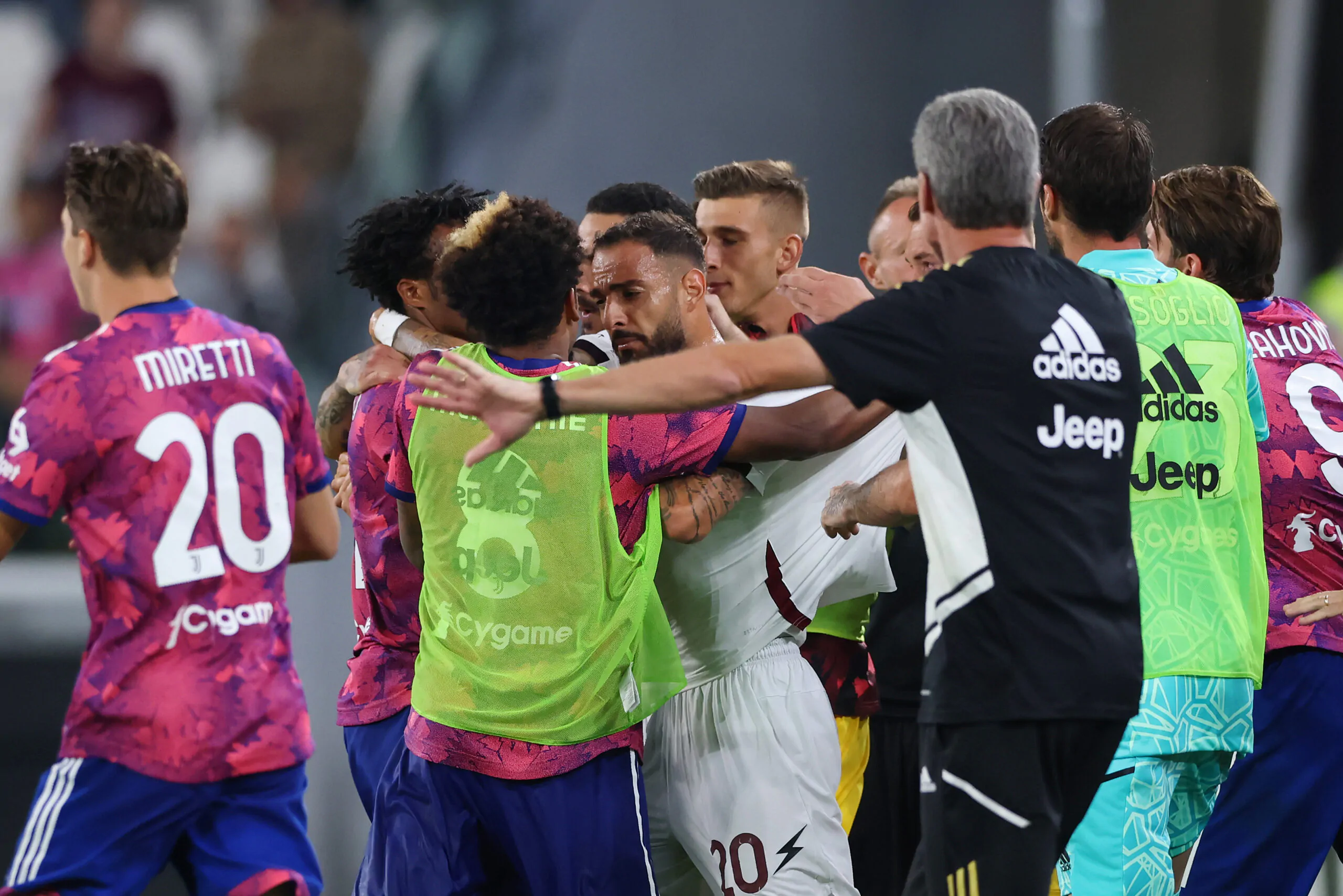 Juventus-Salernitana, maxi rissa nel finale: quante espulsioni!