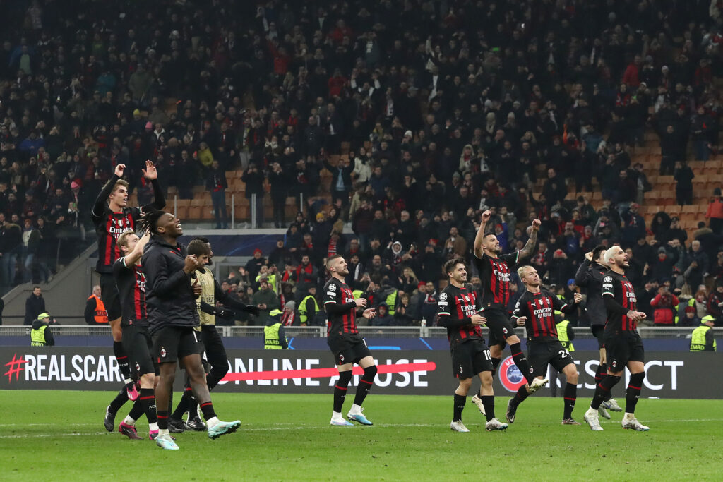 Il Milan dopo la vittoria con il Tottenham