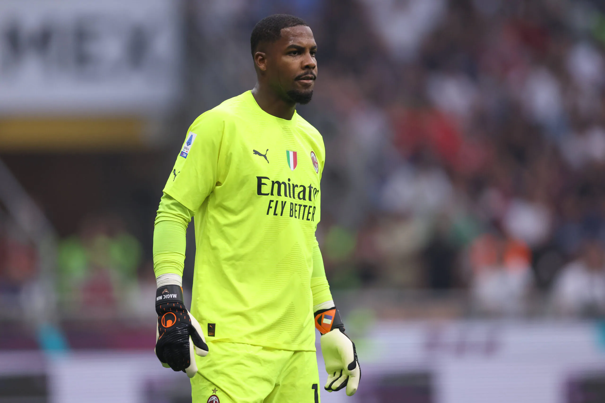 Maignan in campo durante Tottenham-Milan