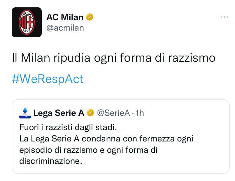 milan razzismo tweet