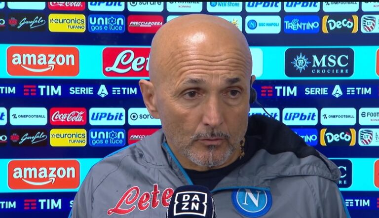 Luciano Spalletti durante il post-partita di Napoli-Milan