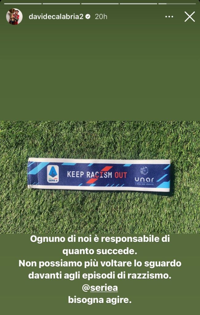 Calabria sui cori razzisti in Serie A