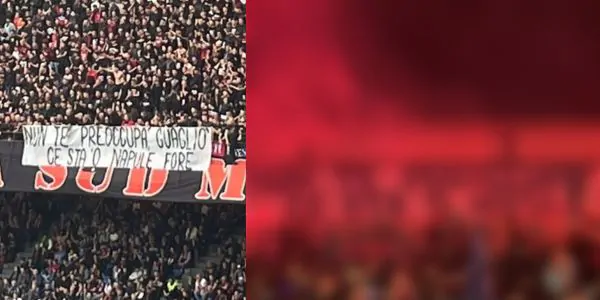 FOTO – Continua il botta e risposta tra le tifoserie di Milan e Napoli: l’ultimo striscione dei campani