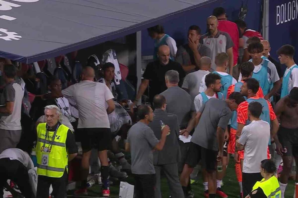 Bologna-Milan, i rossoneri non vanno negli spogliatoi