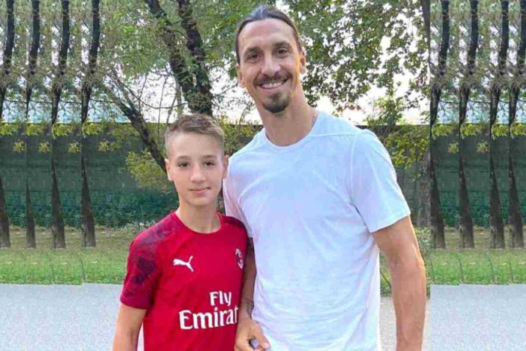 Milan Camarda in posa con Ibrahimovic