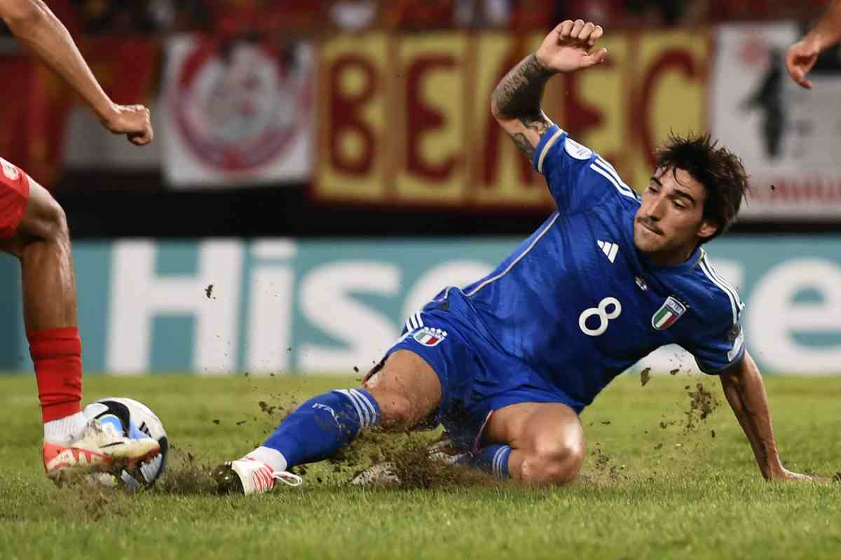 Tonali out contro l'Ucraina: a rischio anche contro il Milan