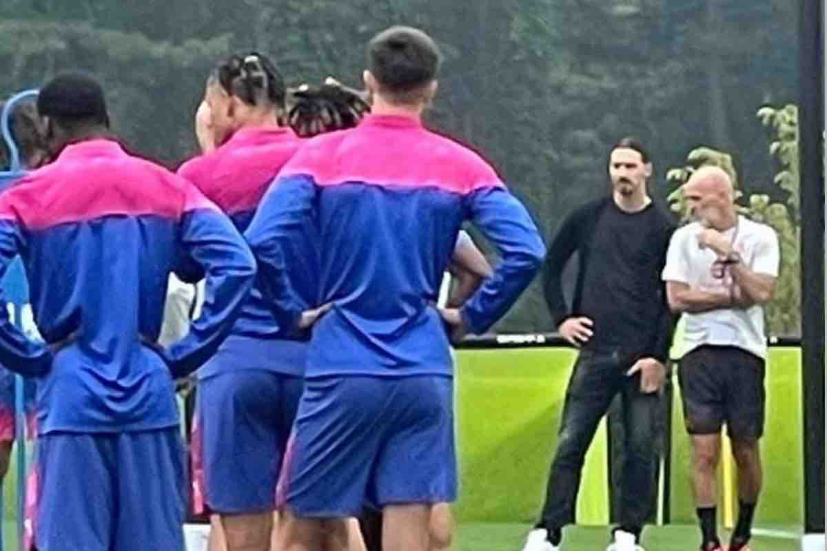 Ibrahimovic a colloquio con Pioli 