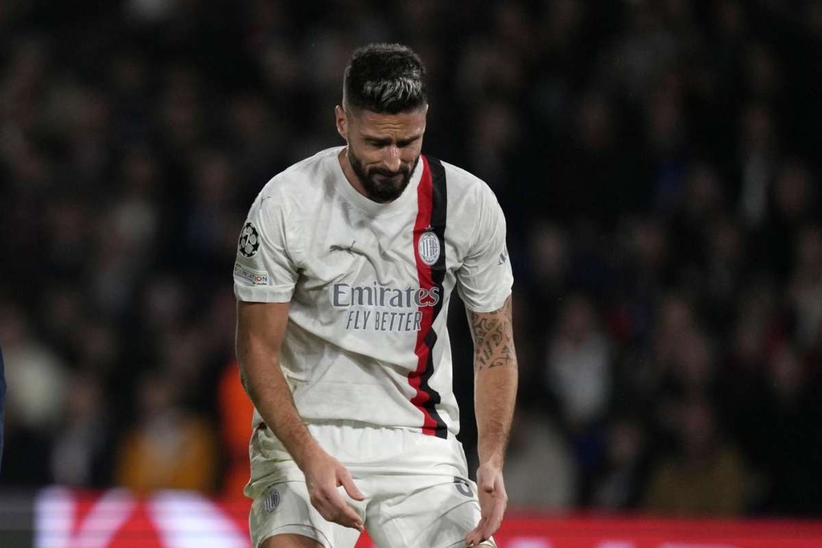 Giroud, si allunga la striscia senza segnare: mai così male da quando è al Milan