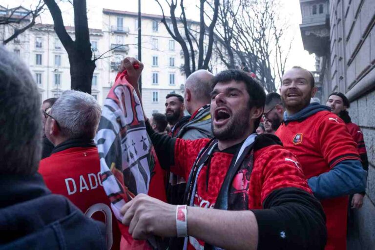 Rennes-Milan, il gesto dei tifosi