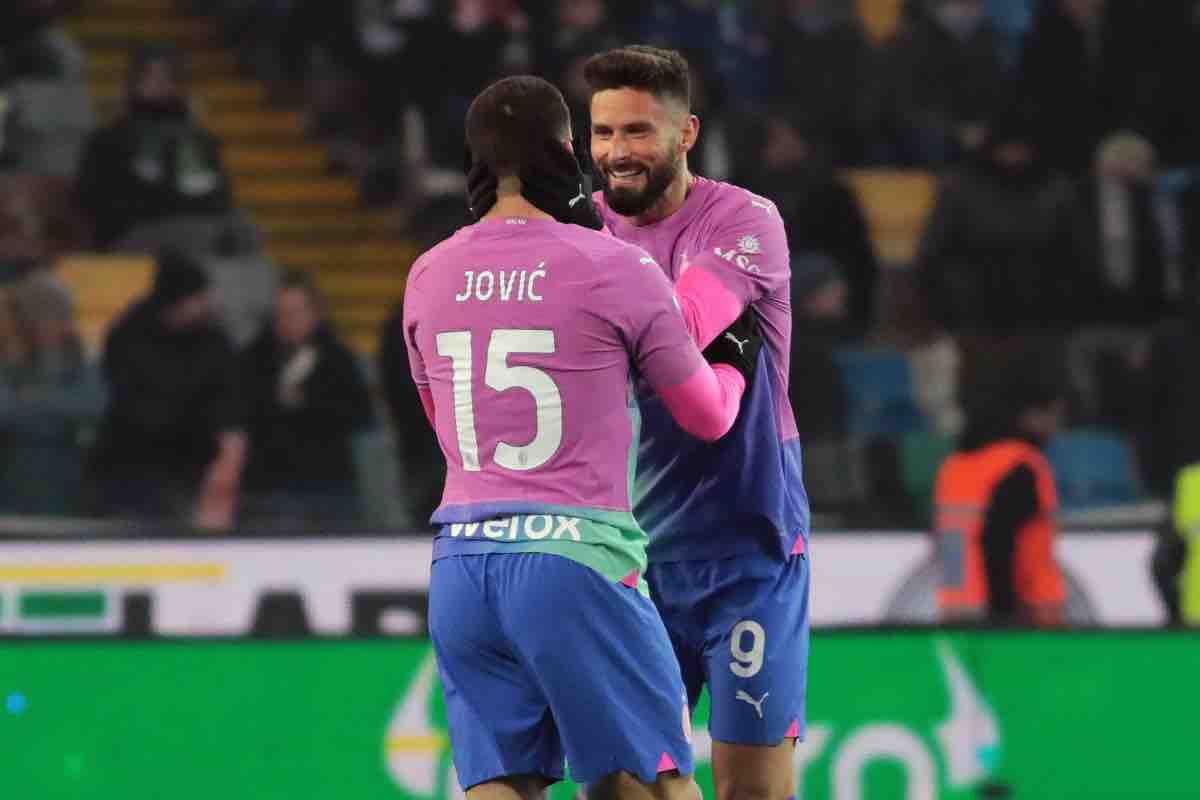 Il Milan valuta il futuro di Jovic e Giroud 