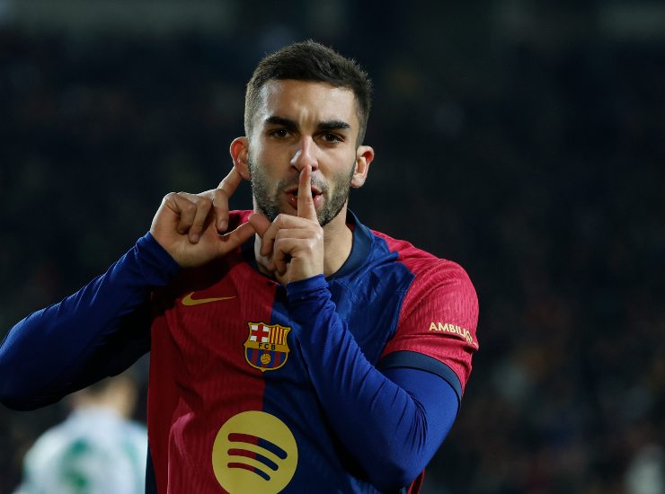 Ferran Torres esulta dopo un gol 