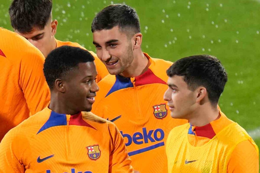 Ferran Torres con la maglia del Barcellona