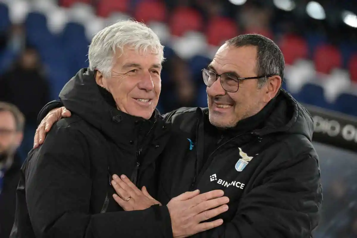 Gasperini e Sarri si salutano