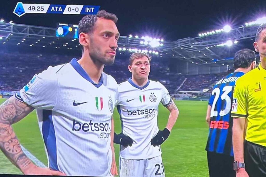Malore durante Atalanta-Inter, se n'è accorto Calhanoglu