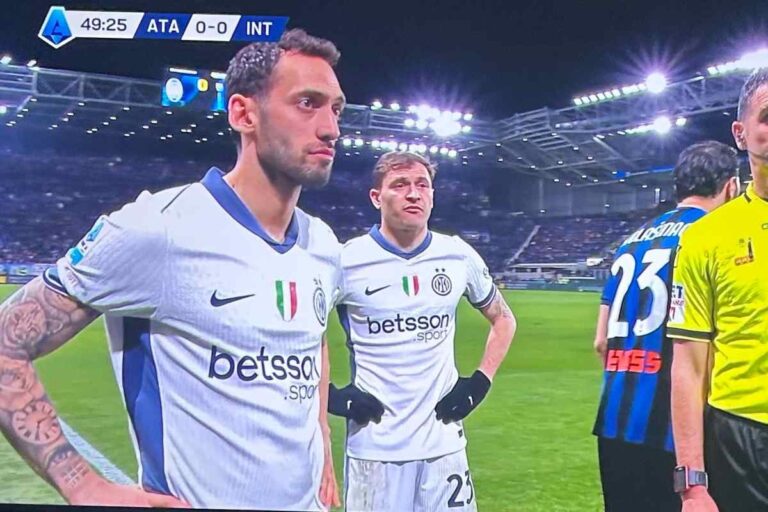 Malore durante Atalanta-Inter, se n'è accorto Calhanoglu
