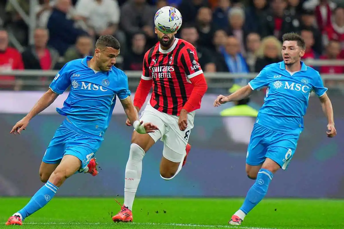 Napoli Milan in campo