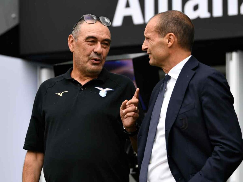 Sarri e Allegri prima di un match