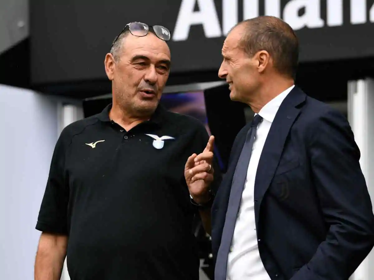Sarri e Allegri prima di un match