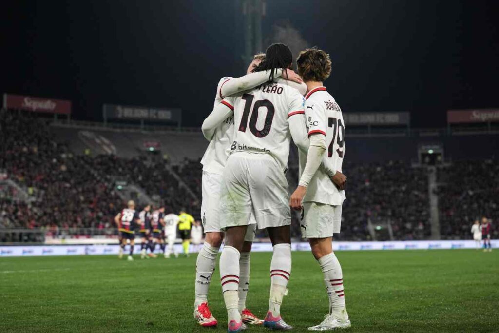 Giocatori del Milan insieme