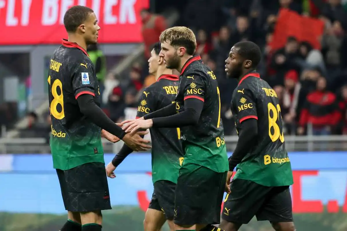 I giocatori del Milan esultano