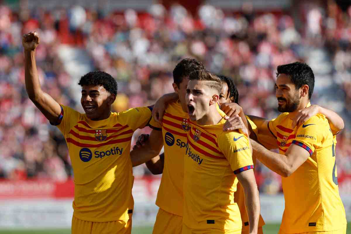 Christensen esulta con i compagni