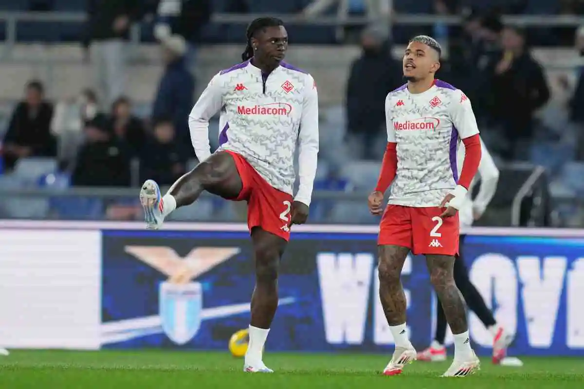 Dodo e Kean durante un riscaldamento